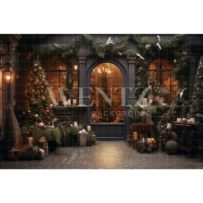 Photography Background in Fabric Christmas Store / Backdrop 4117