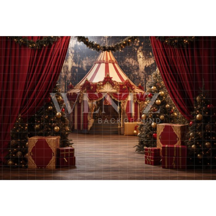Photography Background in Fabric Circus Tent / Backdrop 4124