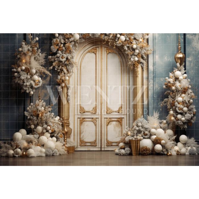 Photography Background in Fabric Gold Door / Backdrop 4162