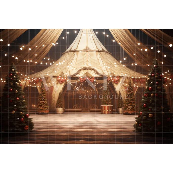 Photography Background in Fabric Christmas Circus / Backdrop 4166