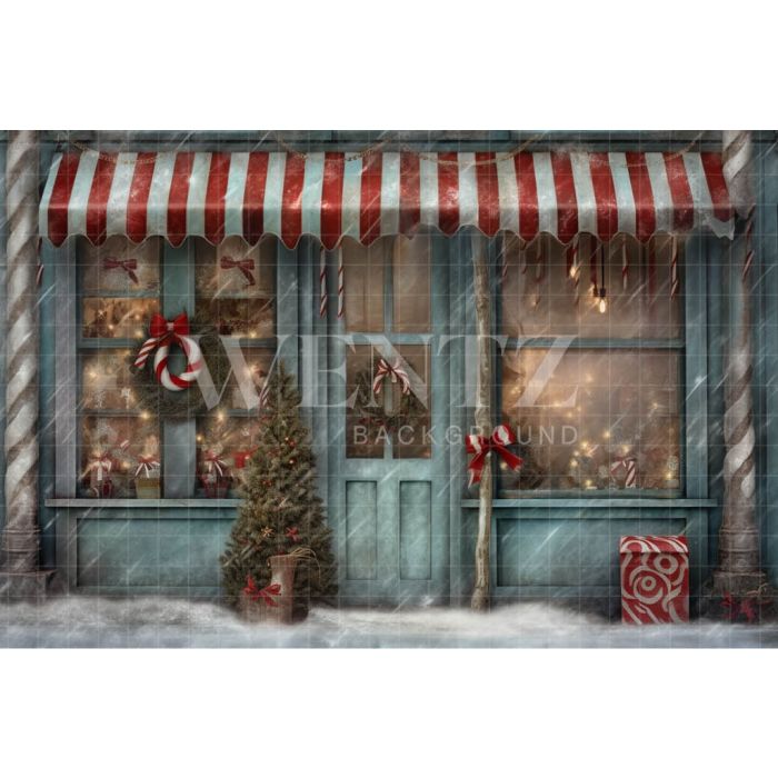 Photography Background in Fabric Christmas Store / Backdrop 4198