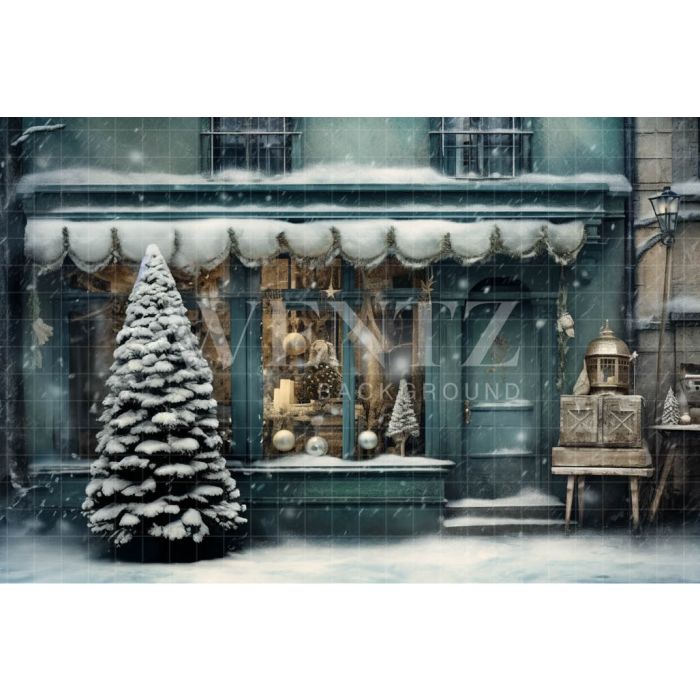 Photography Background in Fabric Christmas Store / Backdrop 4208