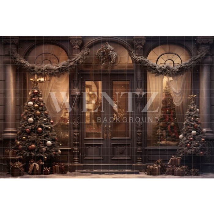 Photography Background in Fabric Christmas Store / Backdrop 4210