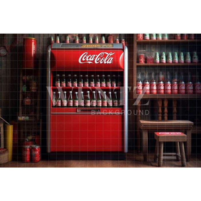 Photography Background in Fabric Soda Machine / Backdrop 4252