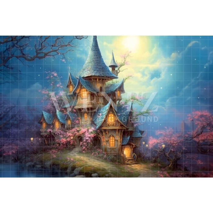 Photography Background in Fabric Fairy House / Backdrop 4254