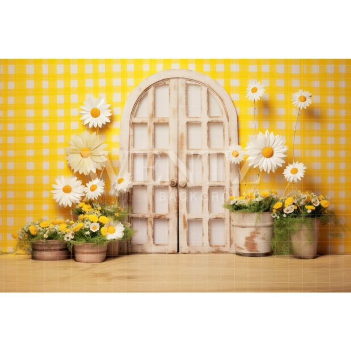 Photography Background in Fabric Daisies / Backdrop 4256