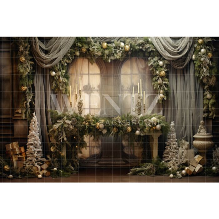 Photography Background in Fabric Christmas Set / Backdrop 4270