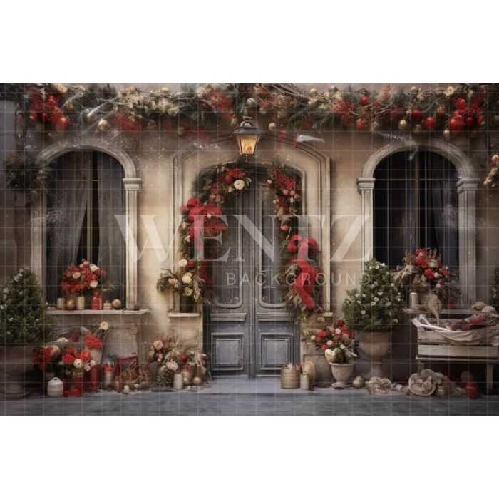 Photography Background in Fabric Christmas Front / Backdrop 4273