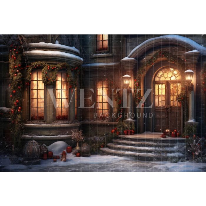 Photography Background in Fabric Christmas Facade / Backdrop 4299