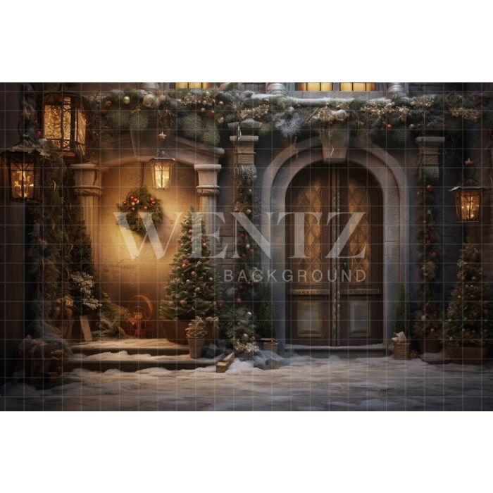 Photography Background in Fabric Christmas Facade / Backdrop 4331