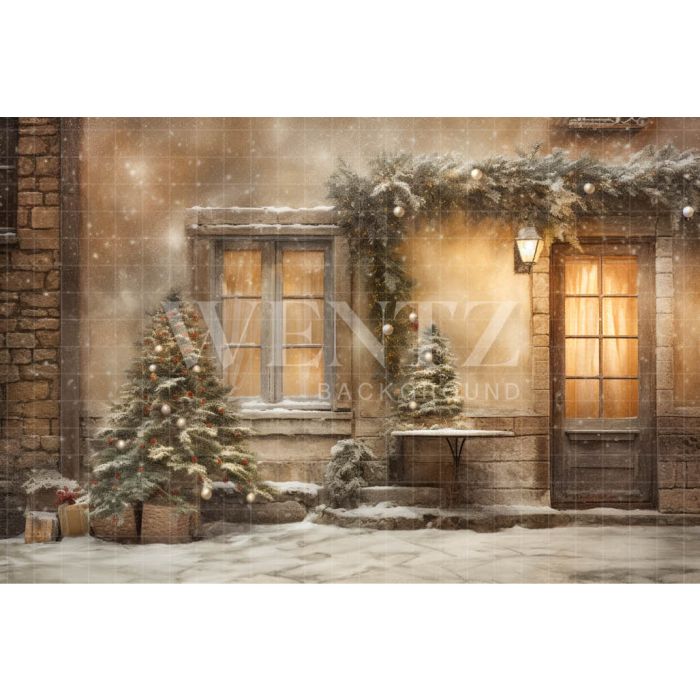 Photography Background in Fabric Vintage Christmas Set / Backdrop 4371
