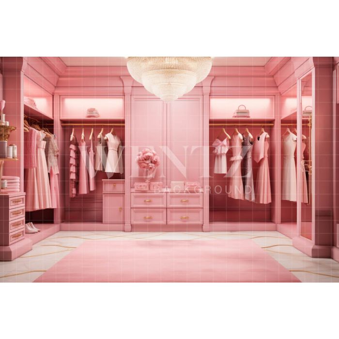 Photography Background in Fabric Pink Closet / Backdrop 4420