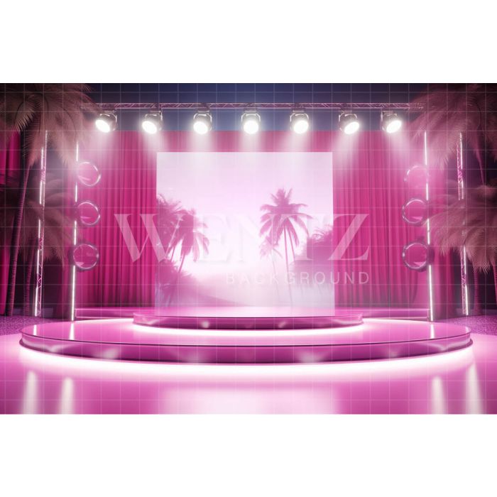 Photography Background in Fabric Pink Stage / Backdrop 4435