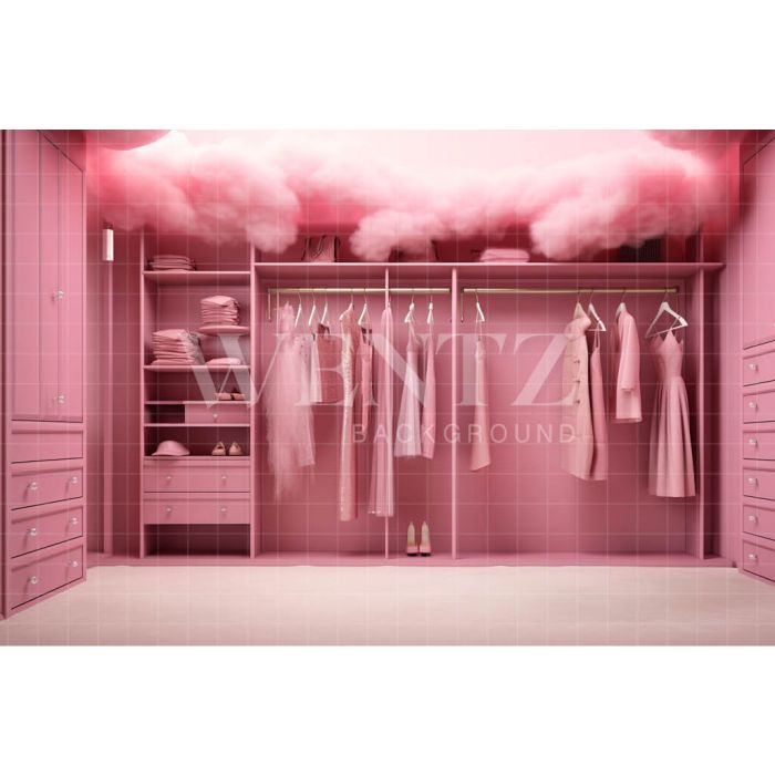 Photography Background in Fabric Pink Closet / Backdrop 4438