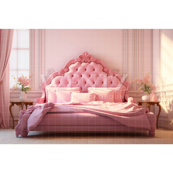 Photography Background in Fabric Pink Bed / Backdrop 4441