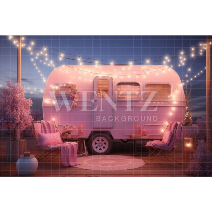 Photography Background in Fabric Pink Trailer / Backdrop 4469