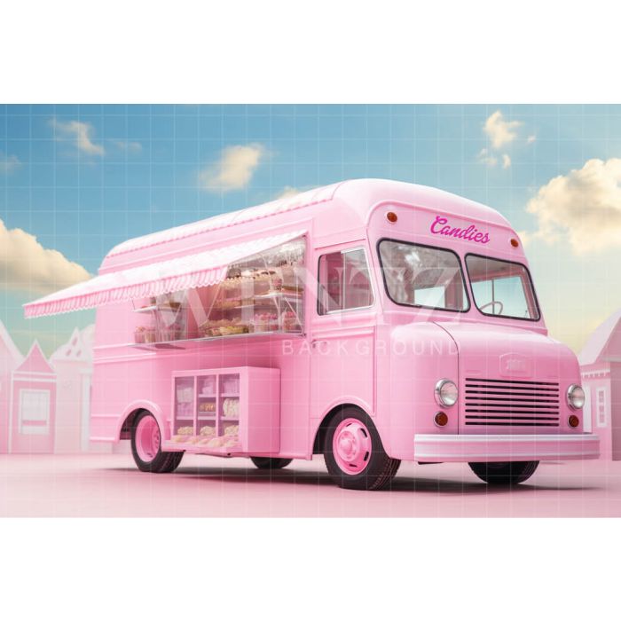 Photography Background in Fabric Candy Truck / Backdrop 4472