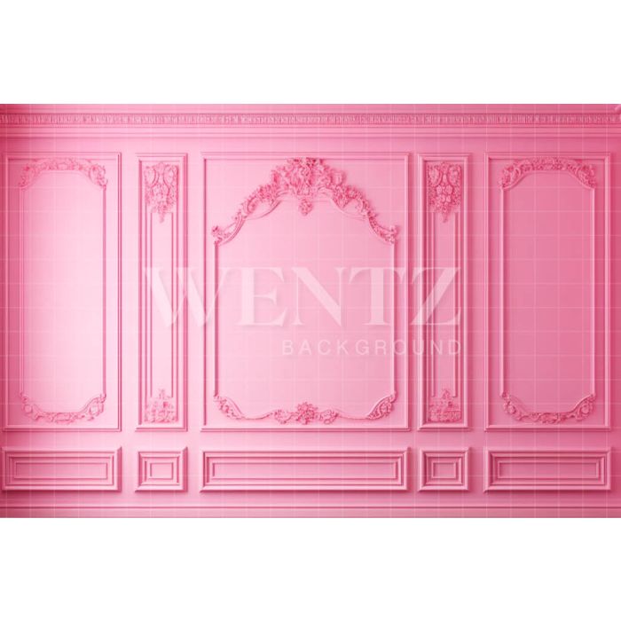 Photography Background in Fabric Pink Boiserie / Backdrop 4482