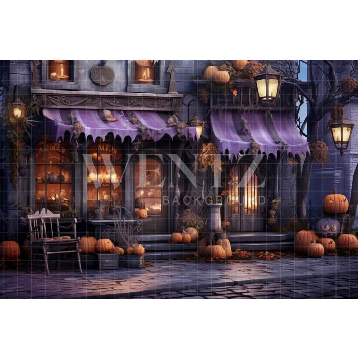 Photography Background in Fabric Halloween Facade / Backdrop 4508