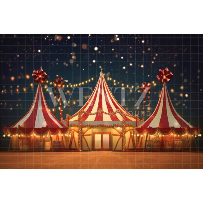 Photography Background in Fabric Christmas Circus / Backdrop 4586