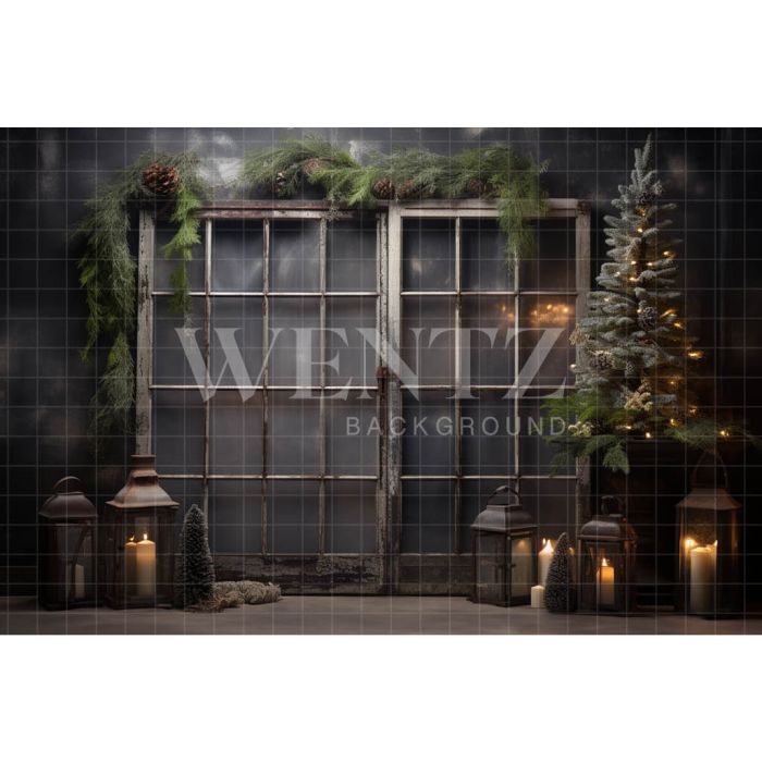 Photography Background in Fabric Rustic Christmas Set / Backdrop 4587