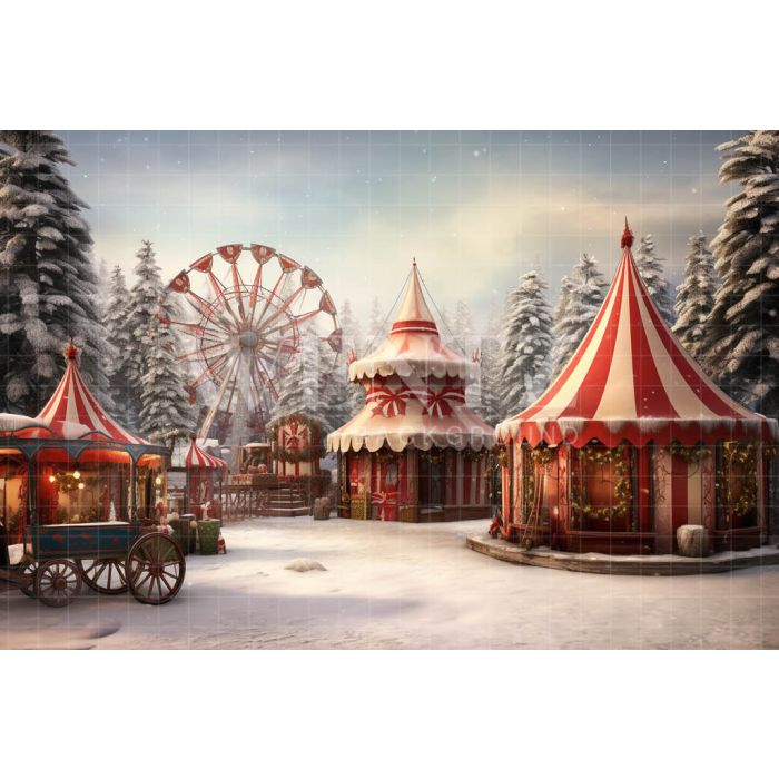 Photography Background in Fabric Christmas Park / Backdrop 4742