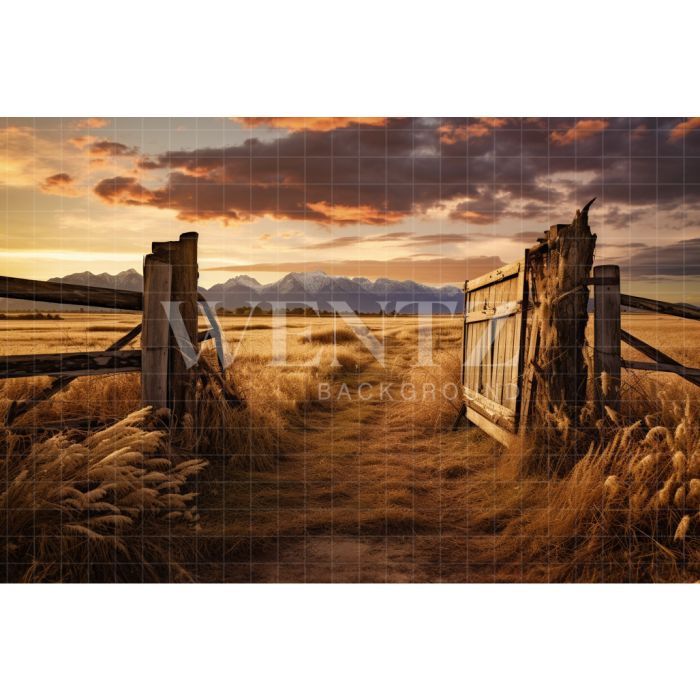Photography Background in Fabric Farm Gate / Backdrop  4768
