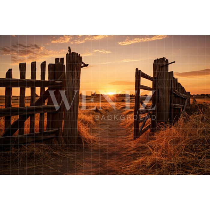 Photography Background in Fabric Farm Gate / Backdrop 4769
