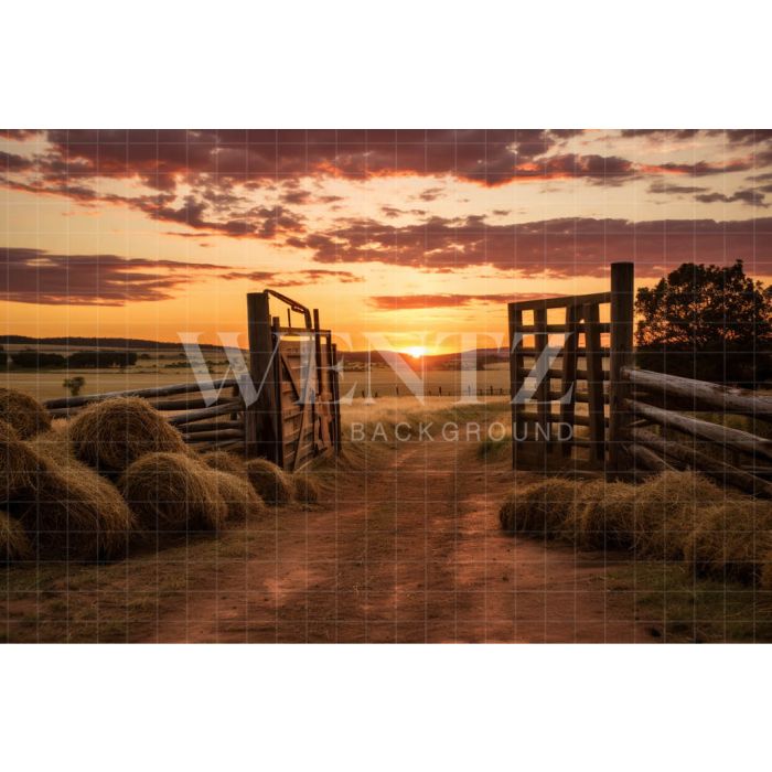 Photography Background in Fabric Farm Gate / Backdrop 4786
