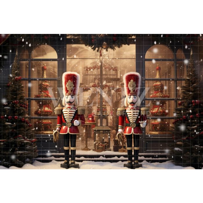 Photography Background in Fabric Christmas Nutcracker / Backdrop 4810
