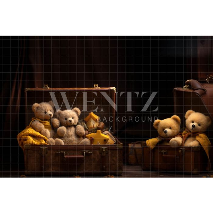 Photography Background in Fabric Teddy Bears / Backdrop 4813