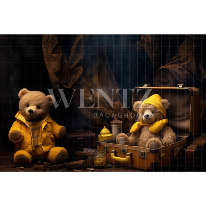 Photography Background in Fabric Teddy Bears / Backdrop 4814
