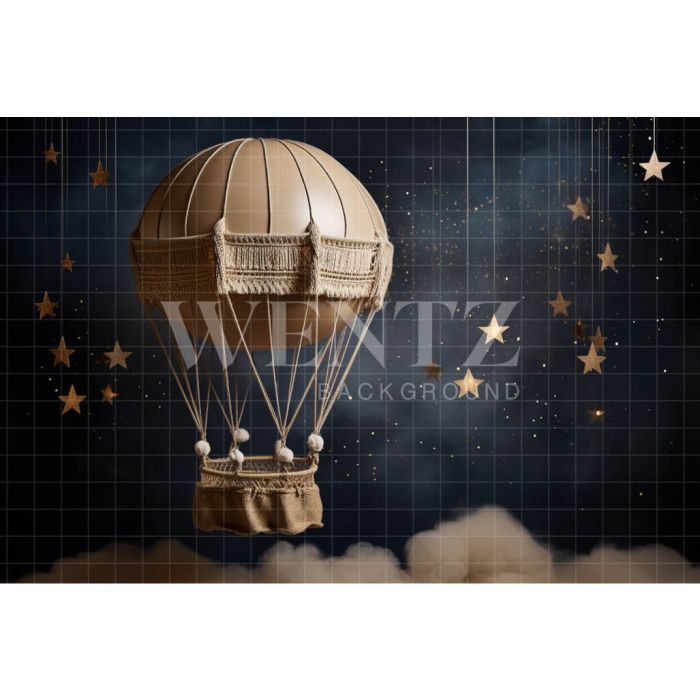 Photography Background in Fabric Balloon in the Sky / Backdrop 4830