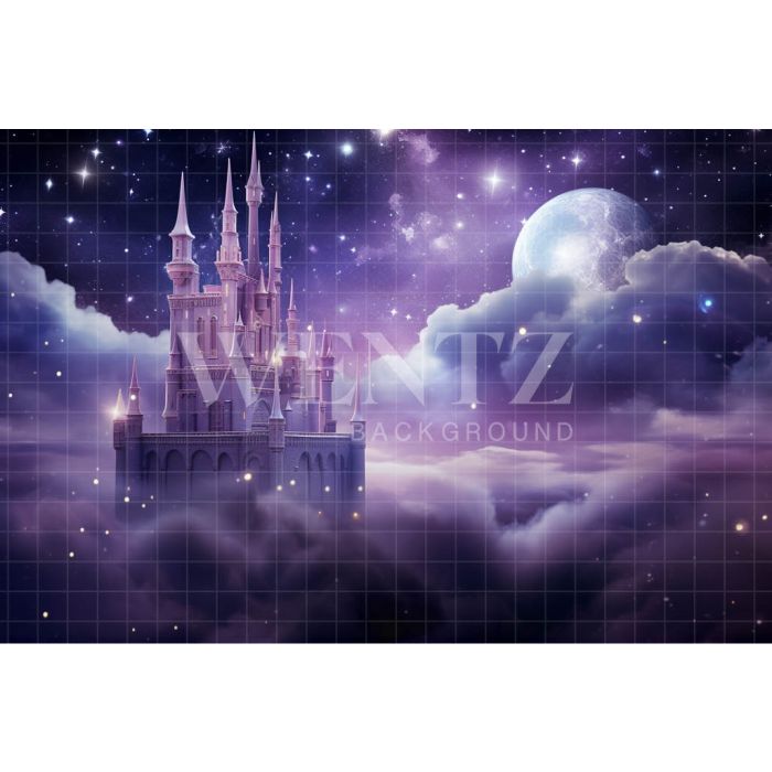 Photography Background in Fabric Castle in the Clouds / Backdrop 4834