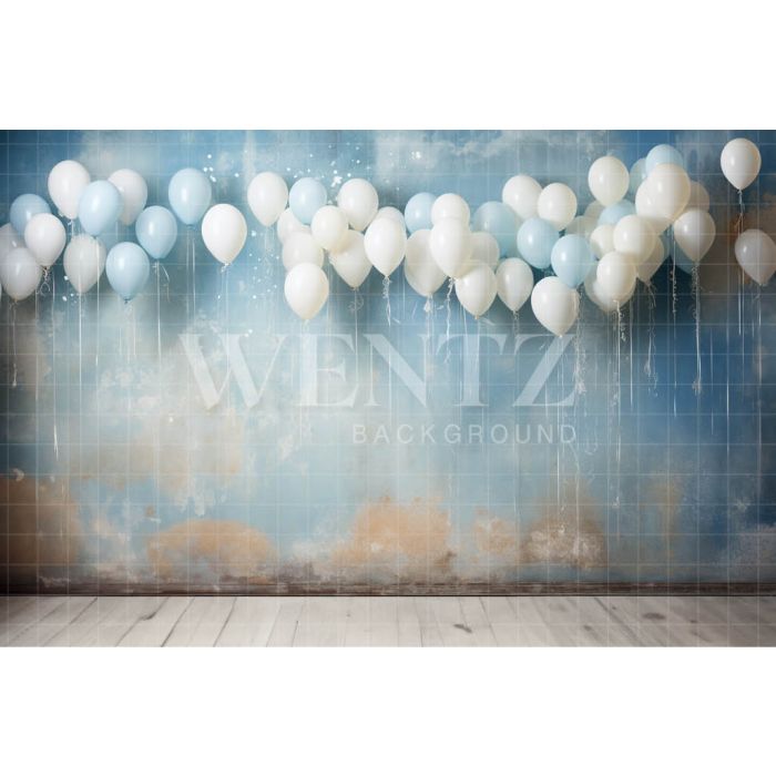 Photography Background in Fabric Set with Balloons / Backdrop 4856