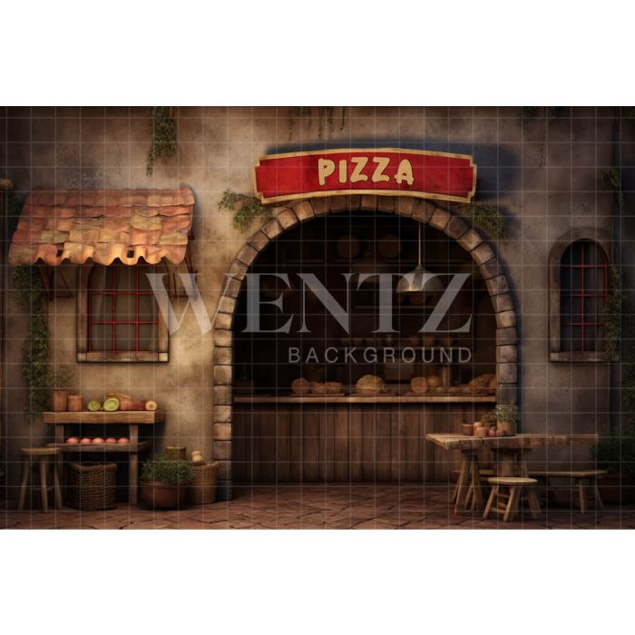 Photography Background in Fabric Pizzeria / Backdrop 4862
