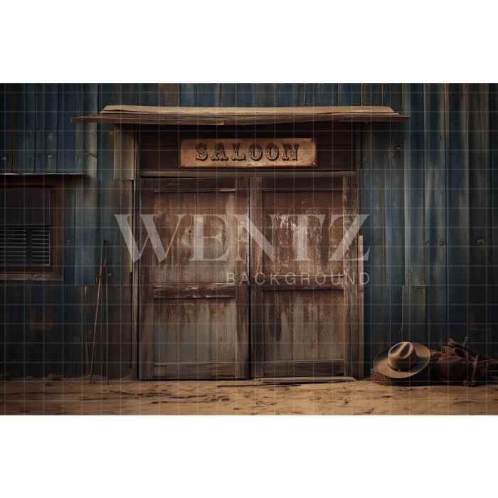 Photography Background in Fabric Old West Bar / Backdrop 4872