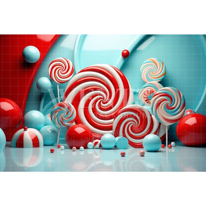 Photography Background in Fabric Candy Color Sweets / Backdrop 4878