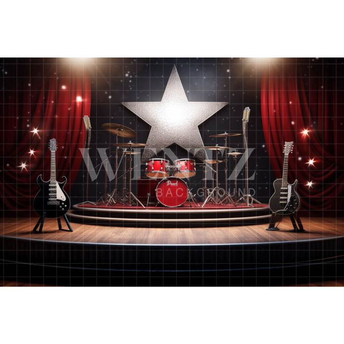 Photography Background in Fabric Rock Concert / Backdrop 4924