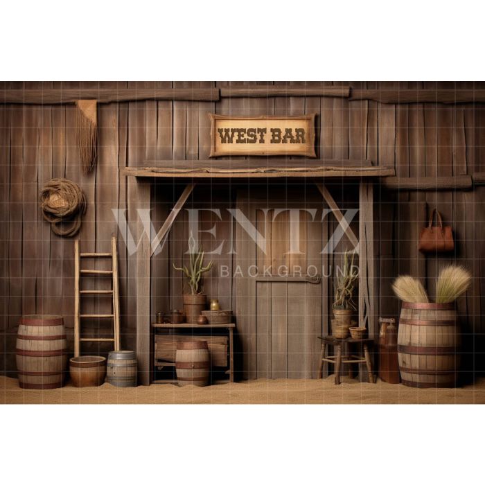 Photography Background in Fabric Old West Bar / Backdrop 4925