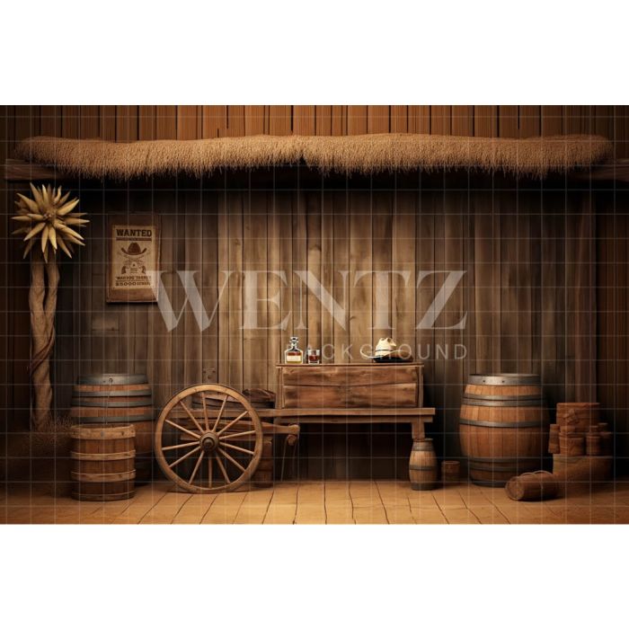 Photographic Background in Fabric Rustic Wooden  / Background 4928