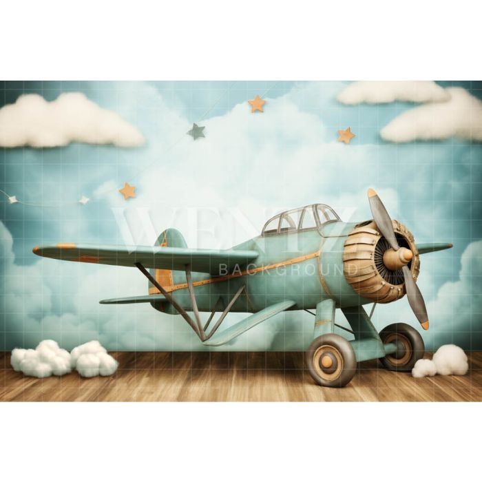  Photographic Background in Fabric Airplane / Background 4936