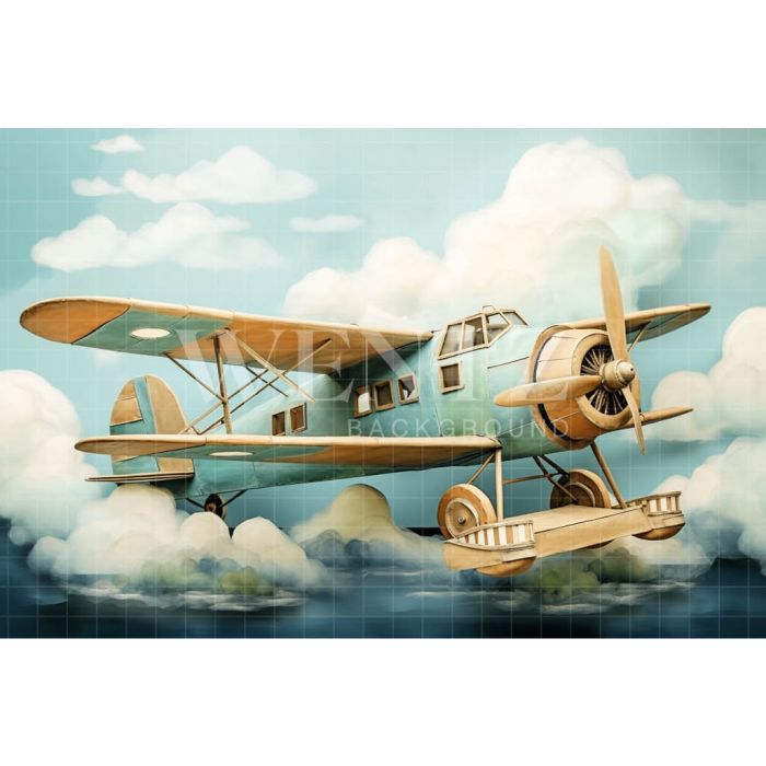 Photographic Background in  Fabric Airplane / Background 4937