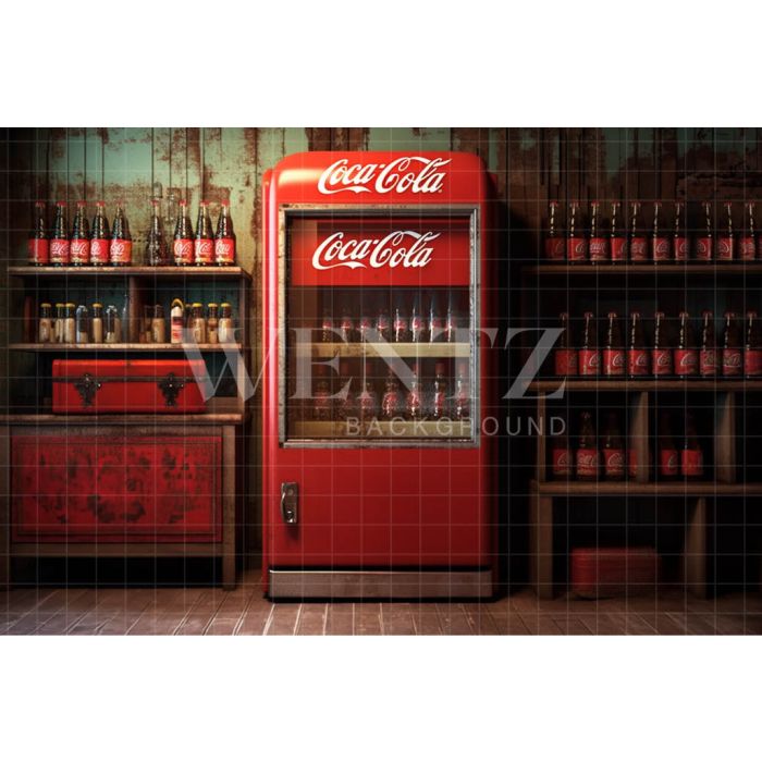 Photographic Background in Fabric Soda Shop / Background 4951