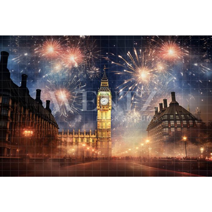 Photographic Background in Fabric Happy New Year / Backdrop 5000