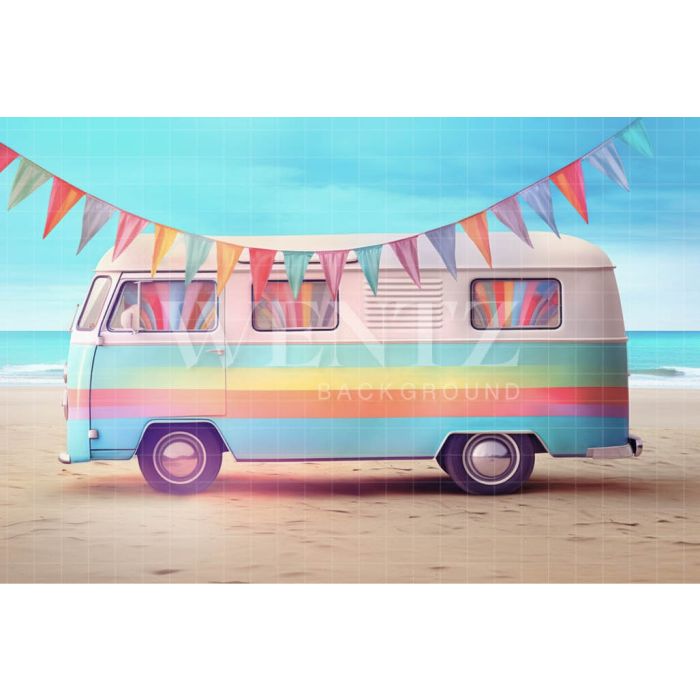 Photographic Background in Fabric Kombi in the Beach / Backdrop 5004