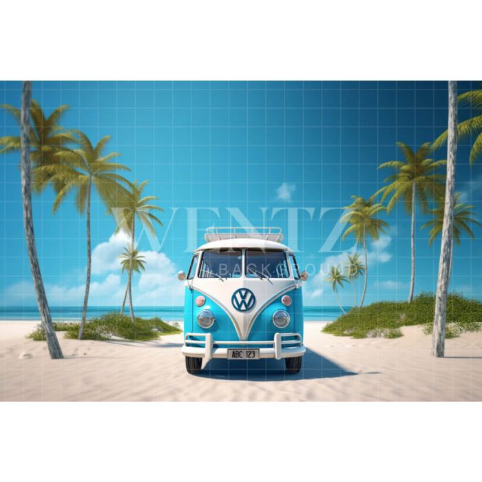 Photographic Background in Fabric Kombi in the Beach / Backdrop 5005