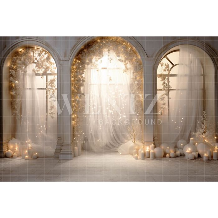 Photographic Background in Fabric White Window / Backdrop 5028