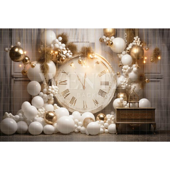 Photographic Background in Fabric Happy New Year / Backdrop 5042