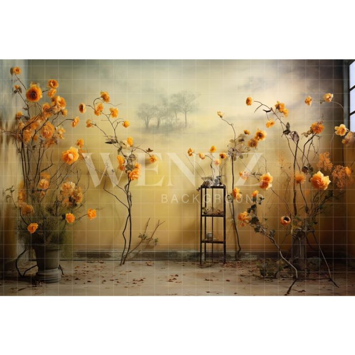 Photographic Background in Fabric Floral Room / Backdrop 5090